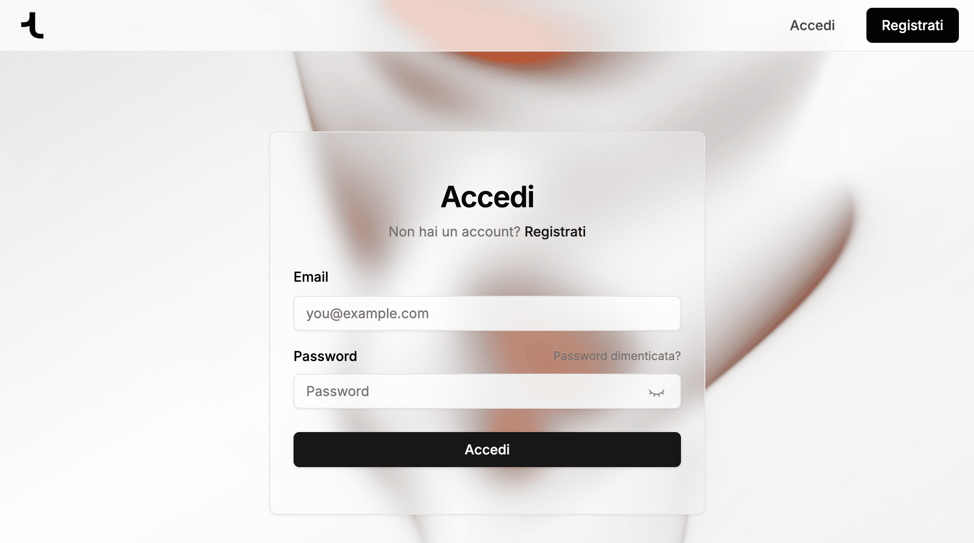 Tranqui staging sign-in — Accedi